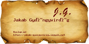 Jakab Gyöngyvirág névjegykártya