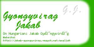 gyongyvirag jakab business card